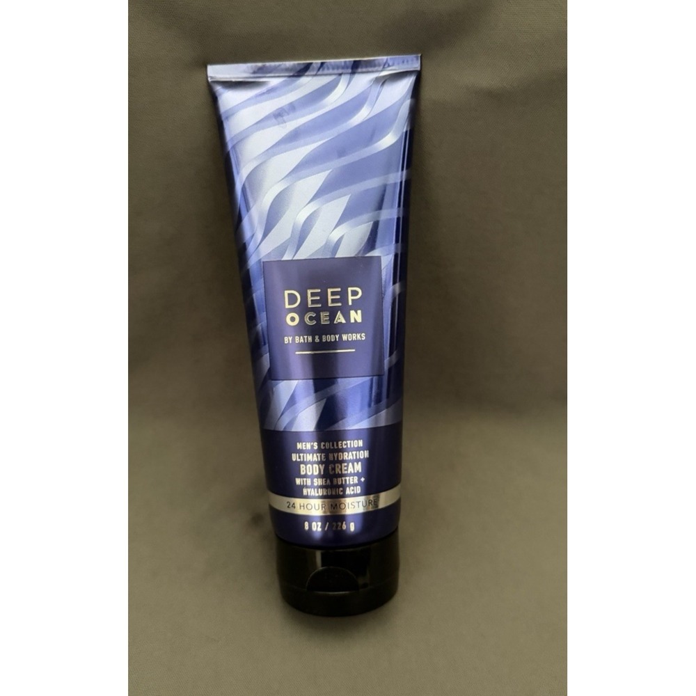 Bath & Body Works Deep Ocean Men's Collection Body Cream 24 Hour Moisture New